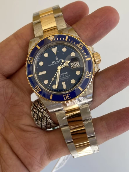 Rolex Submariner 41mm Altın Çelik Kordon Erkek Kol Saati 126613LB - 3