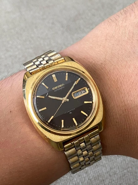 Seiko Classic 37 mm Çelik Kordon Vintage Erkek Kol Saati 2. El - Resim 3