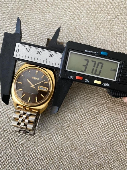 Seiko Classic 37 mm Çelik Kordon Vintage Erkek Kol Saati 2. El - Resim 6
