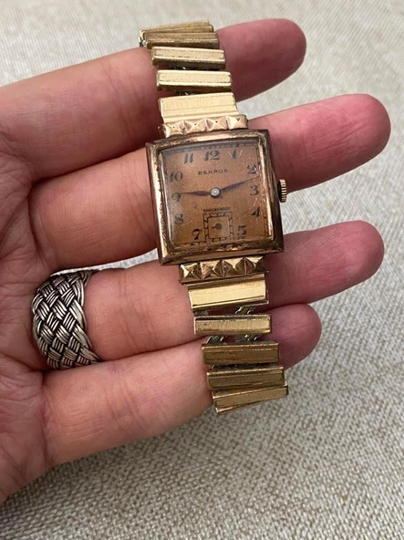 Benrus 25 mm Çelik Kordon Vintage Kadın Kol Saati 2. El - 6
