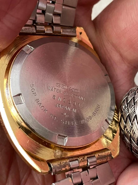 Seiko Classic 37 mm Çelik Kordon Vintage Erkek Kol Saati 2. El - Resim 7