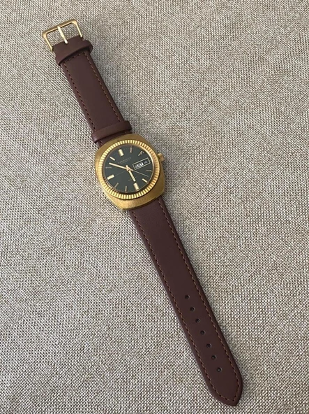 Bulova Caravelle N1 39 mm Deri Kordon Vintage Erkek Kol Saati 2. El - Resim 2