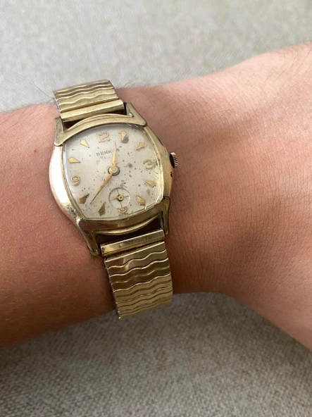 Benrus 27 mm Çelik Kordon Vintage Kol Saati 2. El - 2