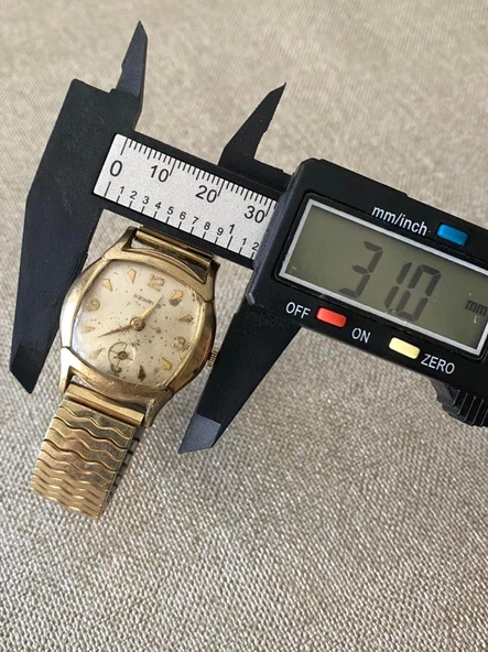 Benrus 27 mm Çelik Kordon Vintage Kol Saati 2. El - 5