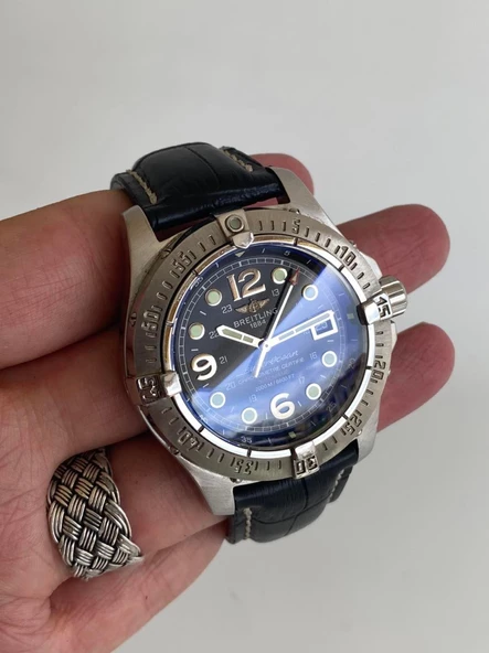 Breitling Superocean 44mm Deri Kordon Erkek Kol Saati A17390 2. El - 11