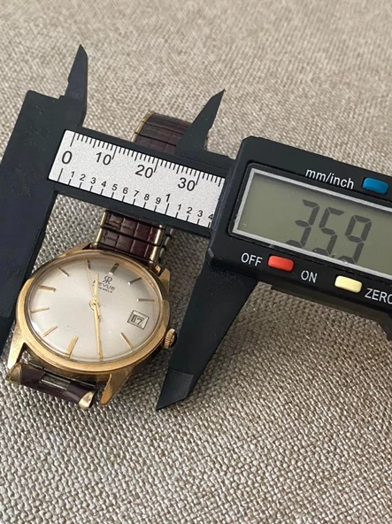 Revue 36 mm Çelik Kordon Vintage Erkek Kol Saati 2. El - Resim 6