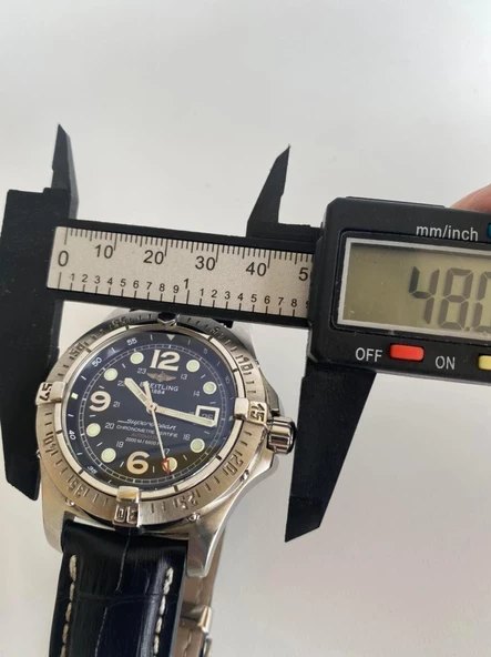 Breitling Superocean 44mm Deri Kordon Erkek Kol Saati A17390 2. El - 8
