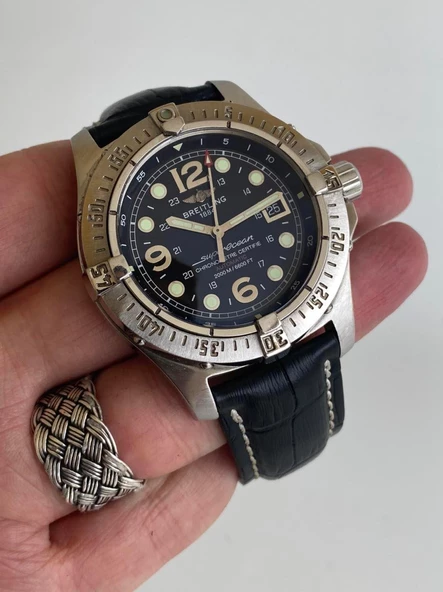 Breitling Superocean 44mm Deri Kordon Erkek Kol Saati A17390 2. El