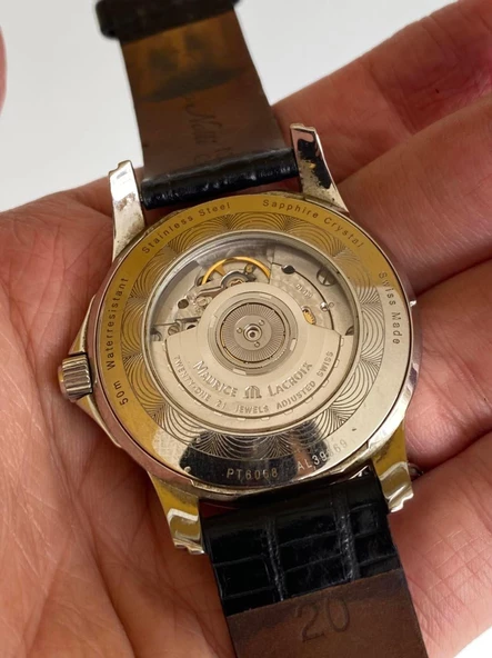 Maurice Lacroix Pontos GMT 40mm Deri Kordon Erkek Kol Saati PT6068 2. El - Resim 3