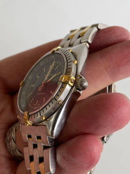 Breitling Antares 40mm Altın Çelik Kordon Erkek Kol Saati B10047 2. El - Resim 3