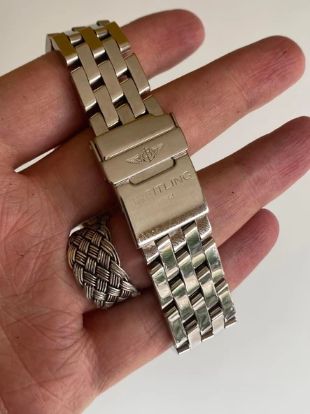 Breitling Chronomat 40mm Altın Çelik Kordon Erkek Kol Saati B13048 2. El - Resim 5