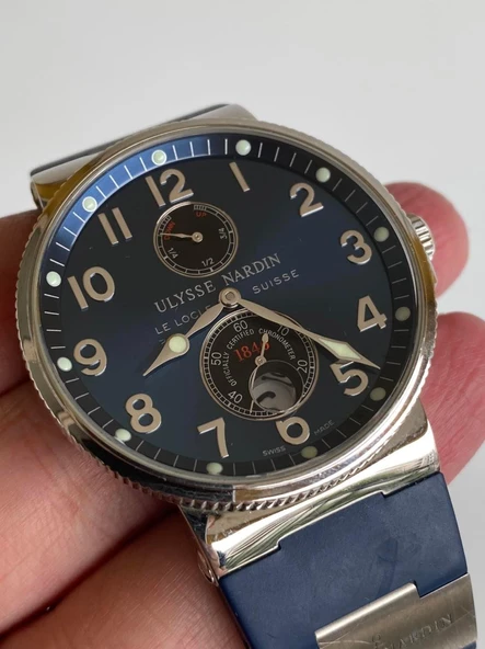 Ulysse Nardin 263-66 41mm Kauçuk Kordon Erkek Kol Saati 2. El - Resim 3