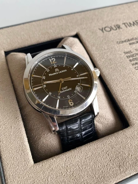 Maurice Lacroix Pontos GMT 40mm Deri Kordon Erkek Kol Saati PT6068 2. El ürün görseli