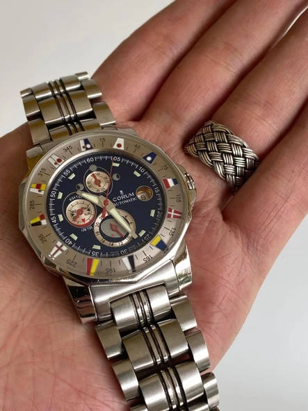 Corum Admirals Cup Tides 44mm Çelik Kordon Erkek Kol Saati 977.630.20 2. El - 2