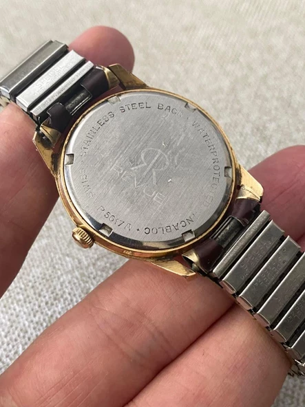 Revue 36 mm Çelik Kordon Vintage Erkek Kol Saati 2. El - Resim 4