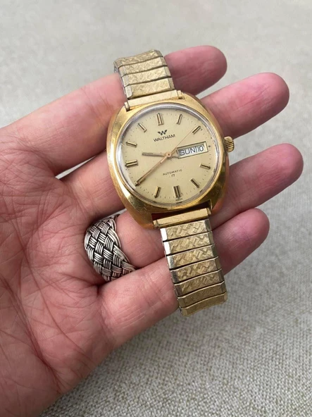 Waltham 39 mm Çelik Kordon Vintage Erkek Kol Saati 2. El