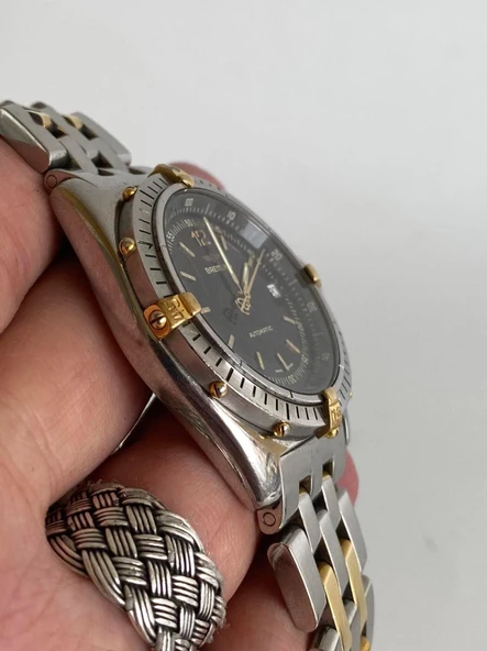 Breitling Antares 40mm Altın Çelik Kordon Erkek Kol Saati B10047 2. El - Resim 4