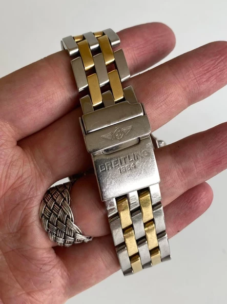 Breitling Antares 40mm Altın Çelik Kordon Erkek Kol Saati B10047 2. El - Resim 5