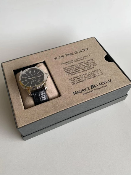 Maurice Lacroix Pontos GMT 40mm Deri Kordon Erkek Kol Saati PT6068 2. El - Resim 4