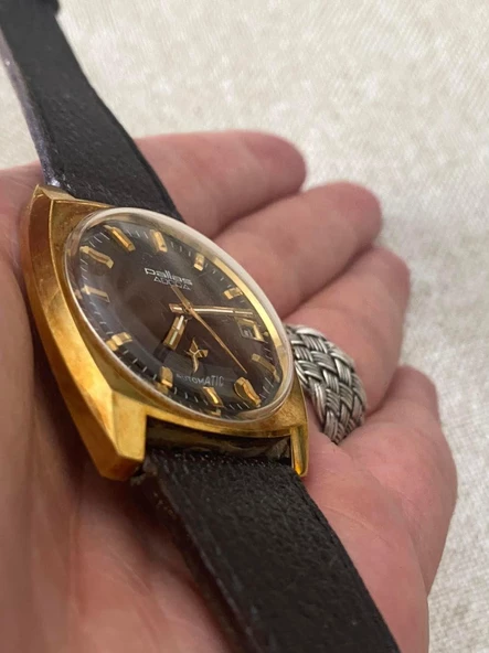 Pallas Adora 37 mm Deri Kordon Vintage Erkek Kol Saati 2. El - 5