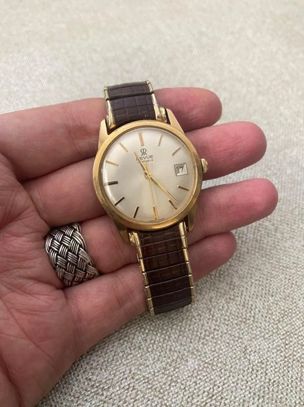 Revue 36 mm Çelik Kordon Vintage Erkek Kol Saati 2. El