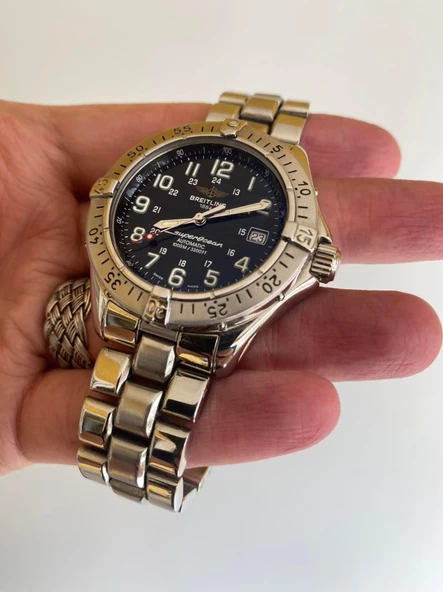 Breitling Superocean 40mm Çelik Kordon Erkek Kol Saati A17340 2. El - Resim 7