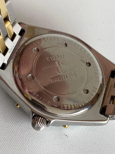 Breitling Antares 40mm Altın Çelik Kordon Erkek Kol Saati B10047 2. El - Resim 6