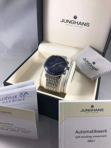 Junghans Meister 41mm Çelik Kordon Erkek Kol Saati 027/4528 - Resim 2
