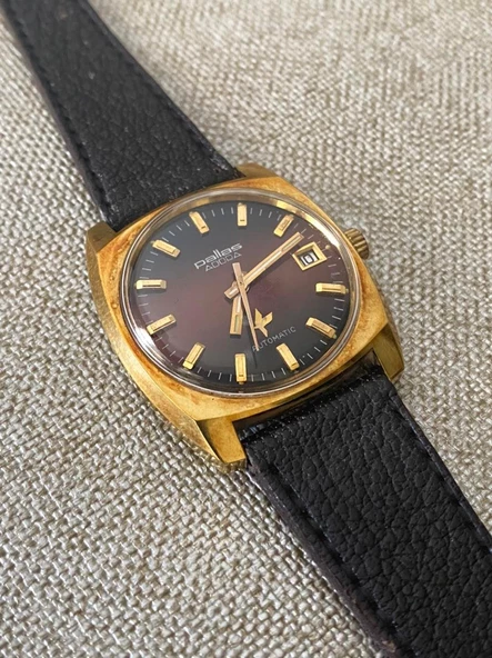 Pallas Adora 37 mm Deri Kordon Vintage Erkek Kol Saati 2. El - 7