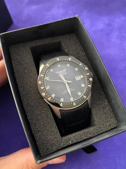 Aviator AVW3423L73 37mm Deri Kordon Kadın Kol Saati - Resim 6