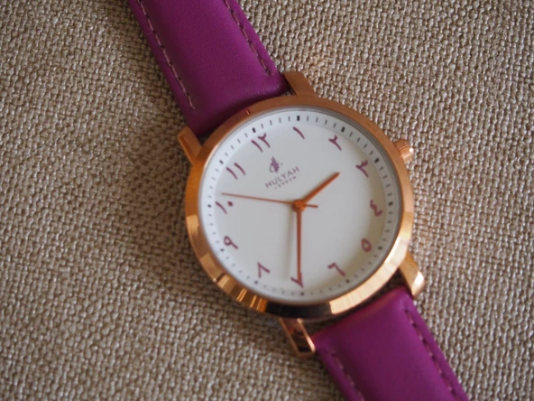 Hulyah London Arapça Deri Kordon Kadın Kol Saati 40mm A06 - 2