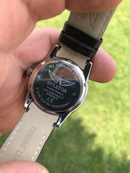 Aviator AVW3423L73 37mm Deri Kordon Kadın Kol Saati - Resim 7