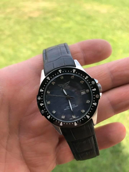 Aviator AVW3423L73 37mm Deri Kordon Kadın Kol Saati - Resim 9