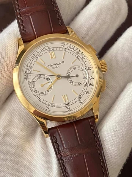 Patek Philippe Chronograph 18K Altın Erkek Kol Saati 5170J-001 - 3