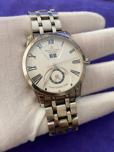 Maurice Lacroix PT6098 Grand Guichet GMT Çelik Kordon Erkek Kol Saati 2.El - 7
