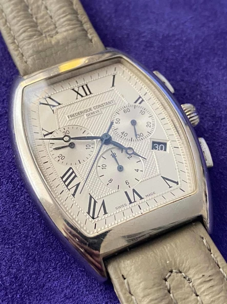 Frederique Constant Modele Depose Deri Kordon Erkek Kol Saati 2.El - Resim 6