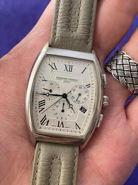 Frederique Constant Modele Depose Deri Kordon Erkek Kol Saati 2.El - Resim 2