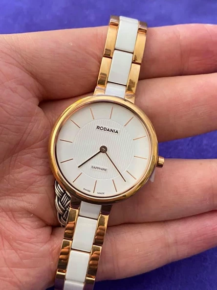 Rodania 25115.43 32mm Seramik Kordon Kadın Kol Saati - 4