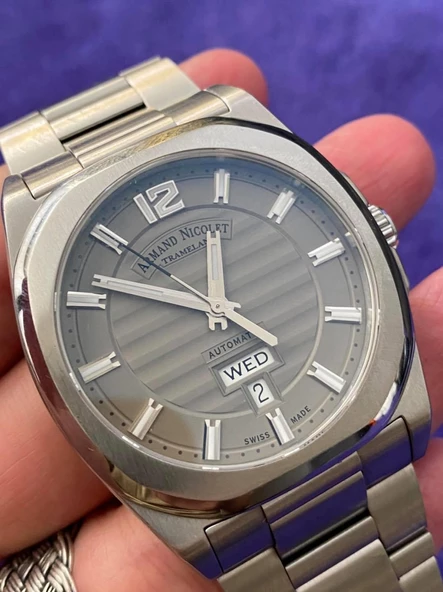 Armand Nicolet Tramelan J09 Çelik Kordon Erkek Kol Saati 2. El - Resim 11