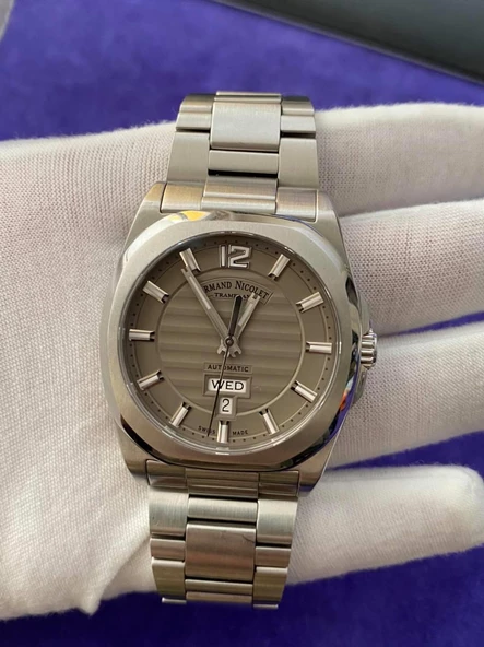 Armand Nicolet Tramelan J09 Çelik Kordon Erkek Kol Saati 2. El - Resim 10