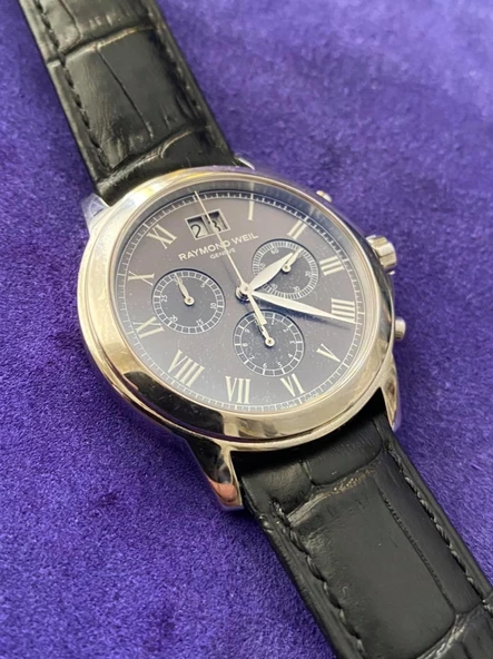 Raymond Weil 4476 Deri Kordon Erkek Kol Saati 2.El - Resim 2