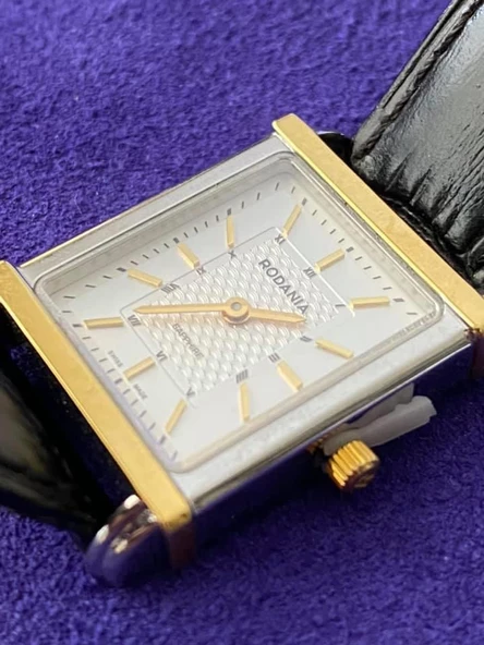 Rodania 25136.70 24x22mm Deri Kordon Kadın Kol Saati - Resim 4