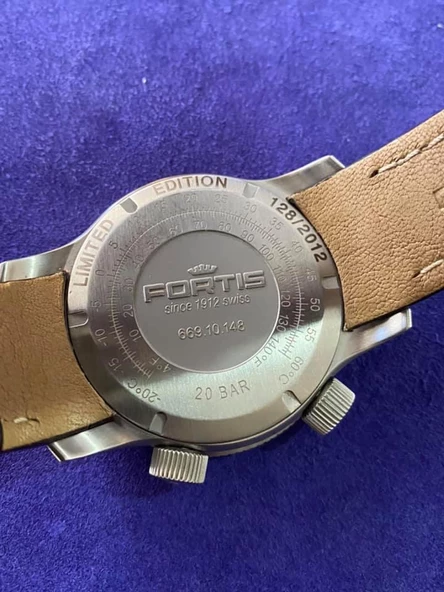 Fortis B-47 Calculator Gmt Deri Kordon Erkek Kol Saati 2. El - Resim 2