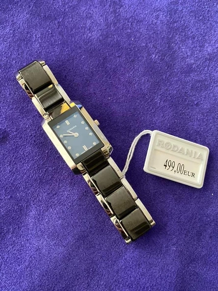 Rodania Davos 31x20mm Seramik Kordon Pırlantalı Kadın Kol Saati 25092.48 - 4
