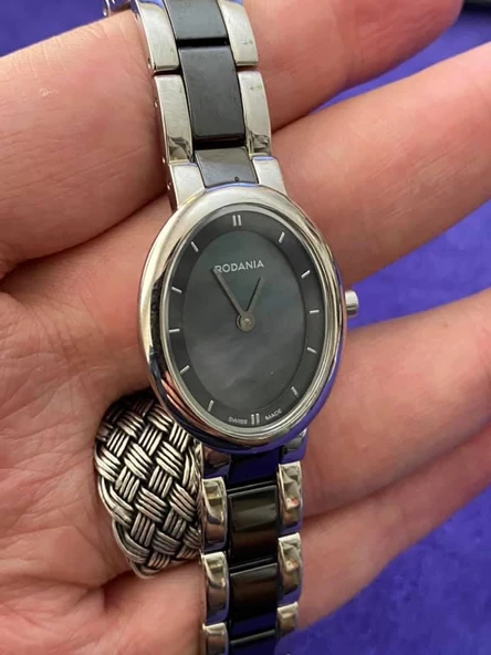 Rodania 25116.46 29x24mm Seramik Kordon Kadın Kol Saati - Resim 2