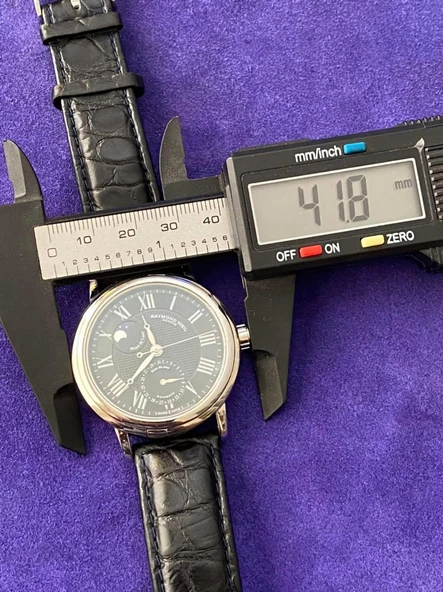 Raymond Weil 2839 Mehtaplı Deri Kordon Erkek Kol Saati 2. El - Resim 7