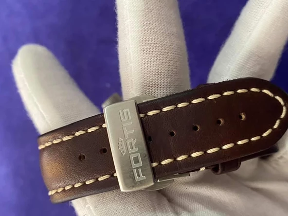 Fortis B-47 Calculator Gmt Deri Kordon Erkek Kol Saati 2. El - Resim 8