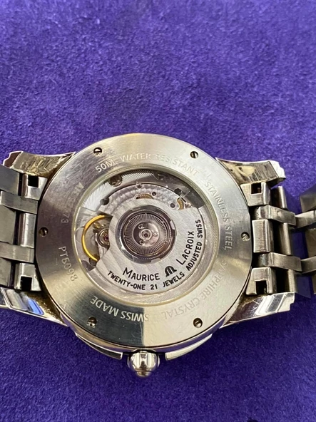 Maurice Lacroix PT6098 Grand Guichet GMT Çelik Kordon Erkek Kol Saati 2.El - 6