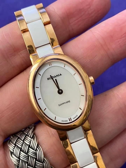 Rodania 25116.43 29x24mm Seramik Kordon Kadın Kol Saati - Resim 5