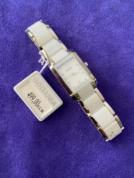 Rodania Davos 31x20mm Seramik Kordon Pırlantalı Kadın Kol Saati 25092.41 - Resim 6